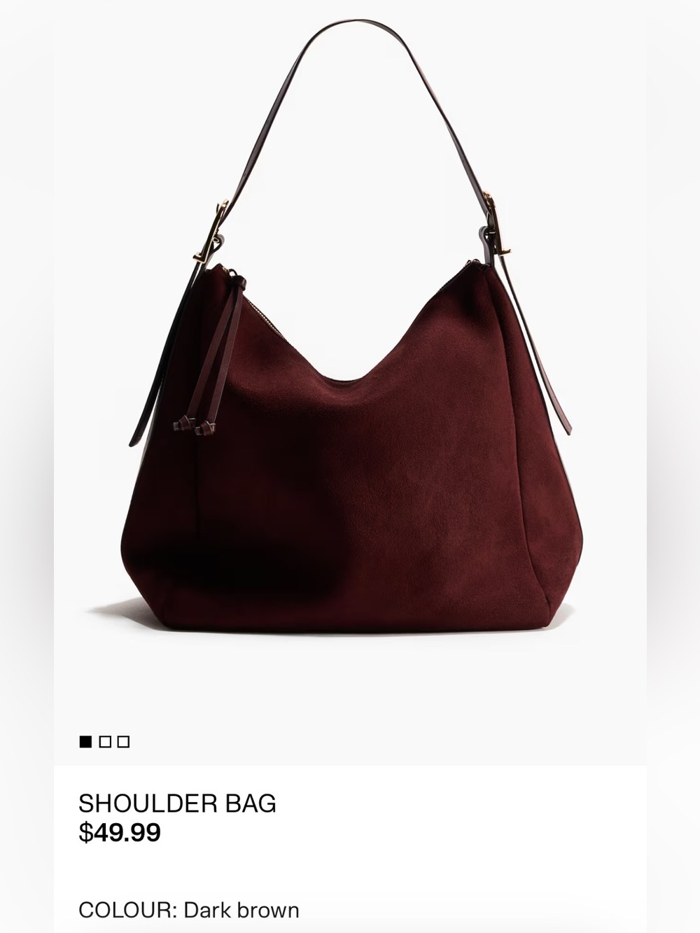 H&M NWT Dark Brown Shoulder Bag/Women's Tote
